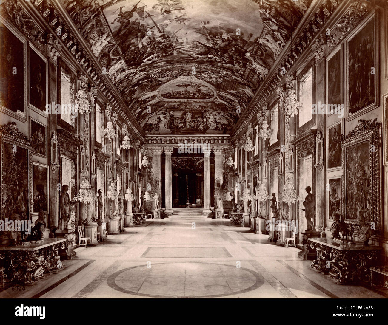 The Great Hall of the picture gallery Colonna, Rome, Italy Stock Photo