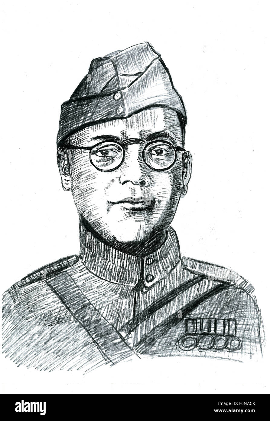 Netaji Subhash Chandra Bose Sketch | Curious Times-saigonsouth.com.vn