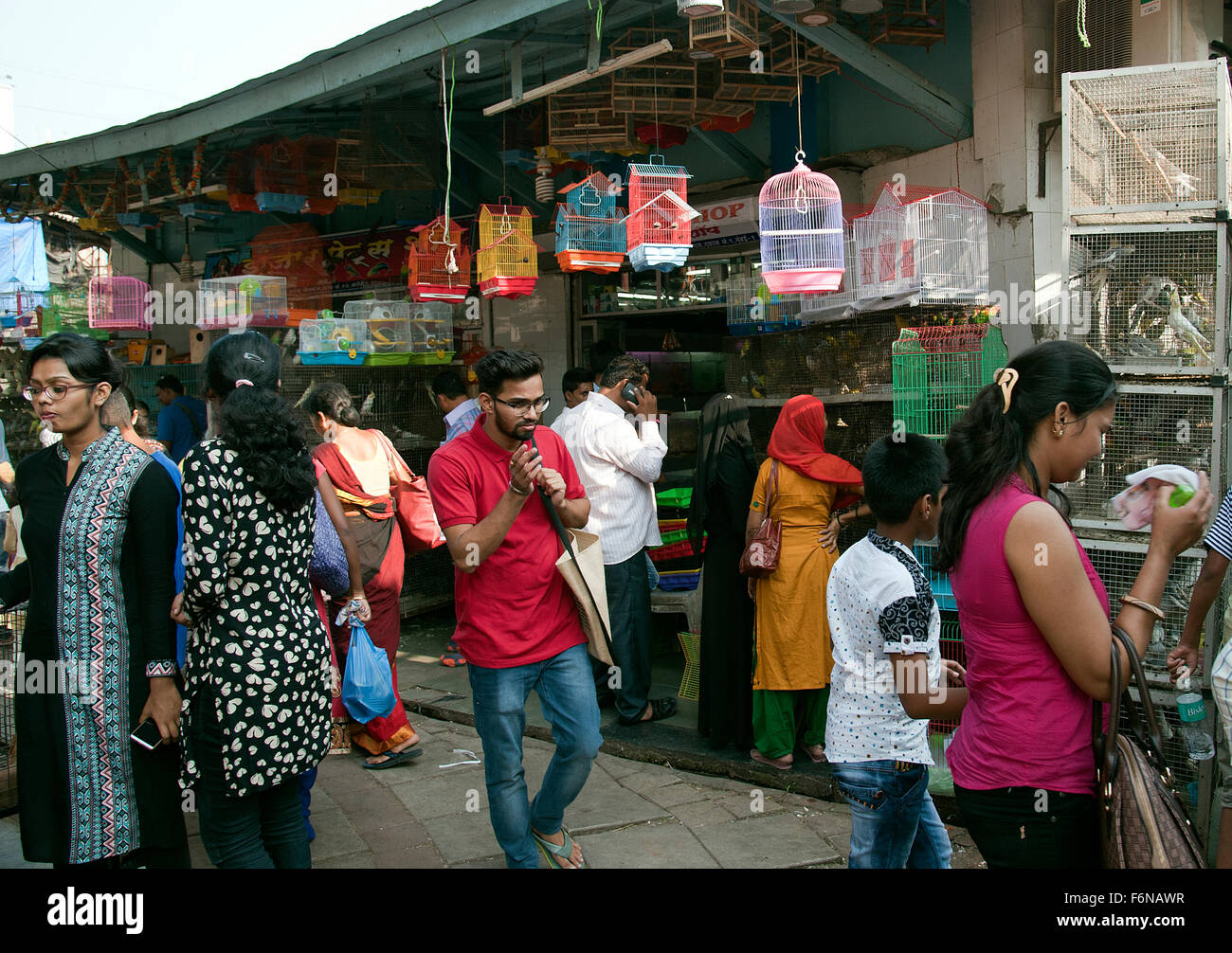 The image of Pet shop was taken in Crawford Market, Mumbai, India Stock Photo