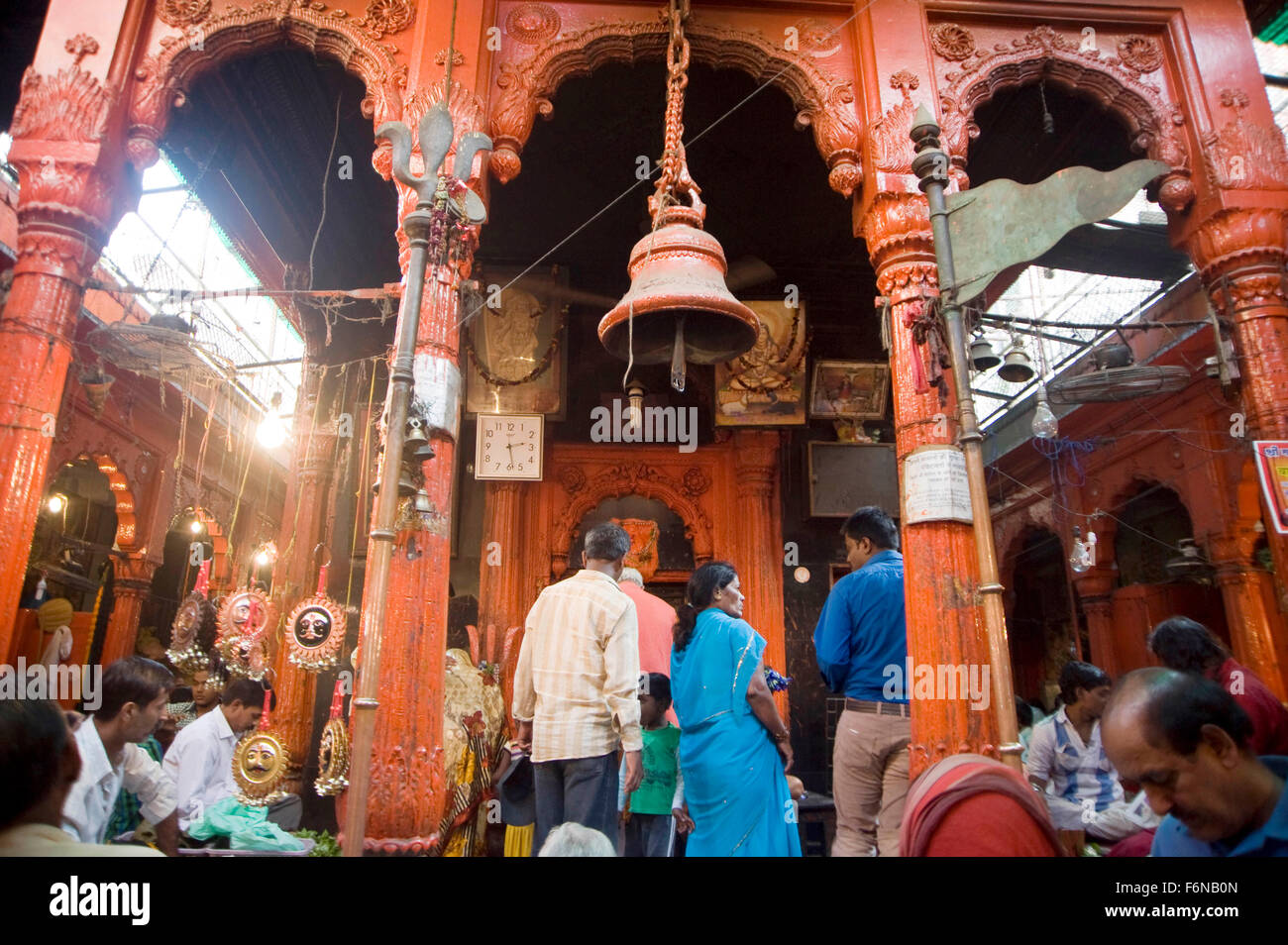 Kala bhairav temple, varanasi, uttar pradesh, india, asia Stock Photo