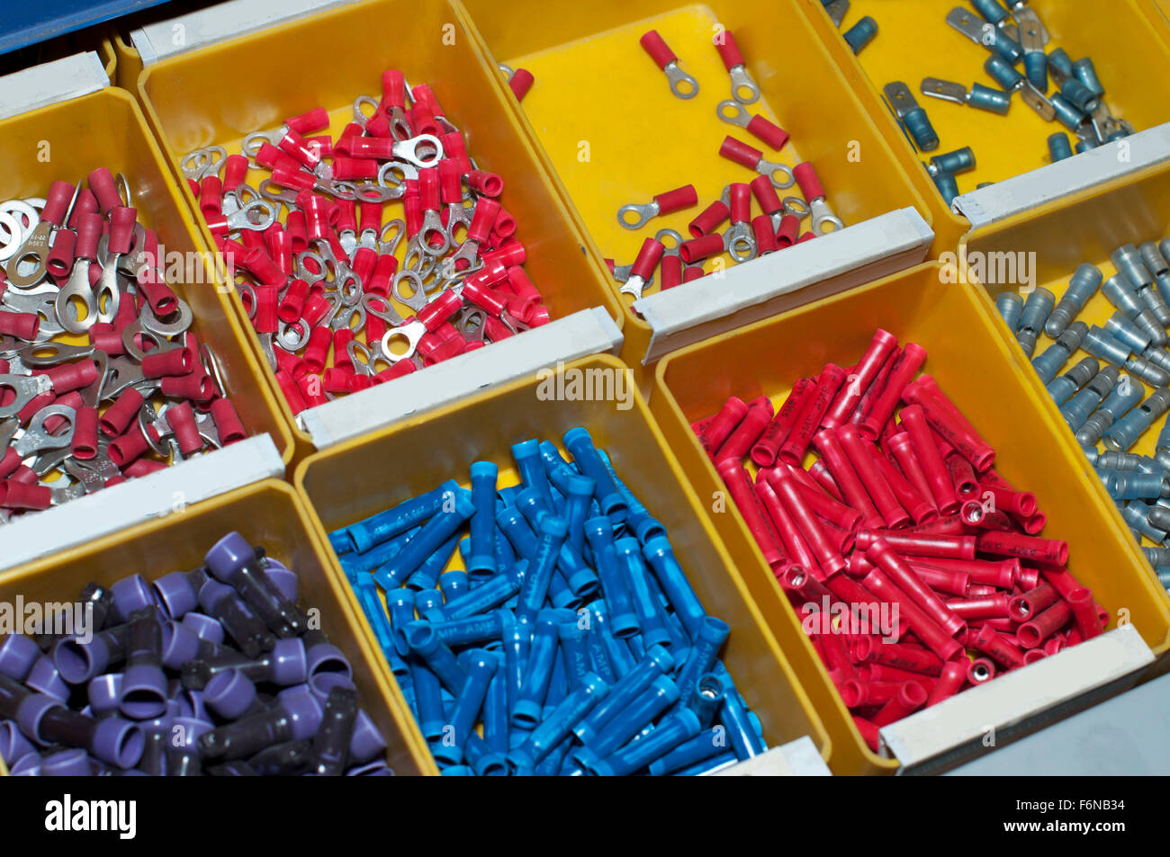 Different terminals in a spare parts store Stock Photo
