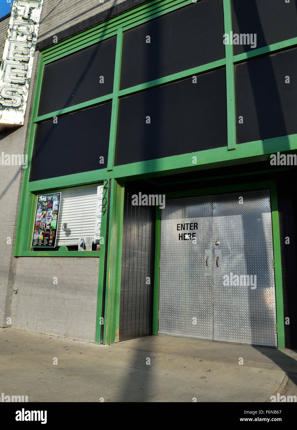 Front Door Of Trees Nightclub In The Artsy Deep Ellum Area