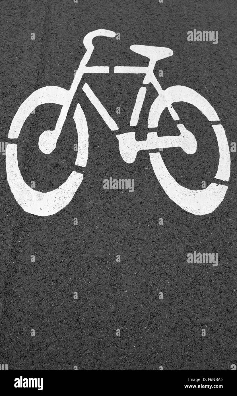 Bike lane Stock Photo