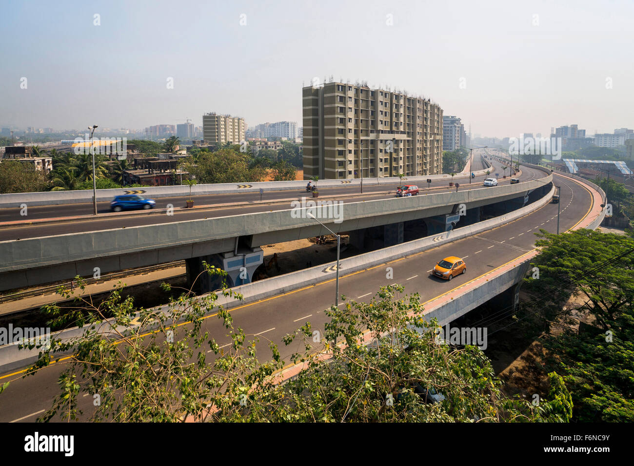 Santacruz chembur link road flyover, mumbai, maharashtra, india, asia Stock Photo