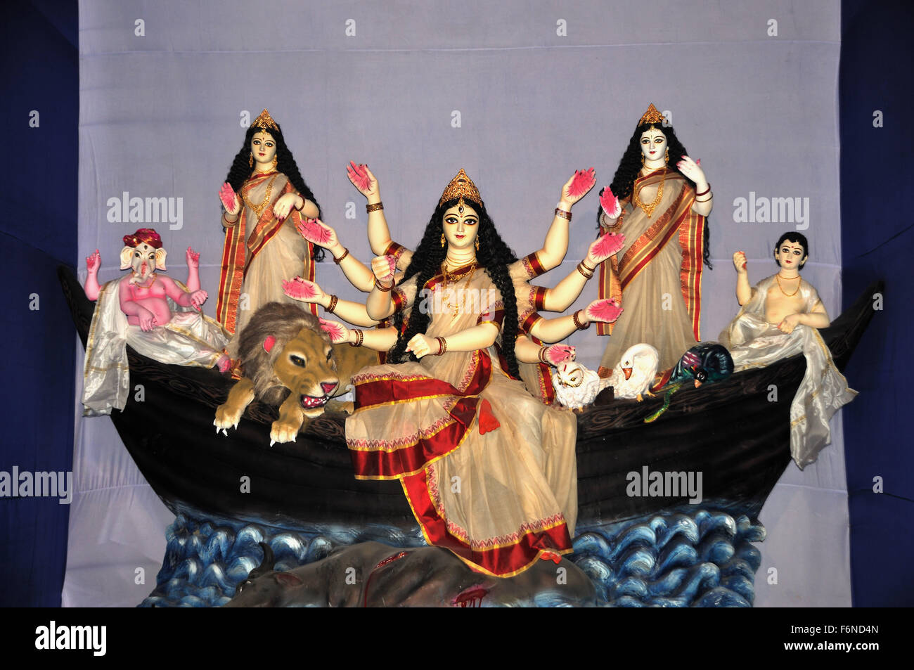 Statue of durga goddess, india, asia Stock Photo Alamy