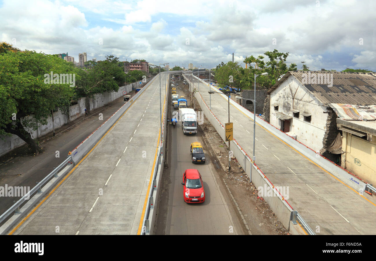 Eastern freeway flyover, mumbai, maharashtra, india, asia Stock Photo