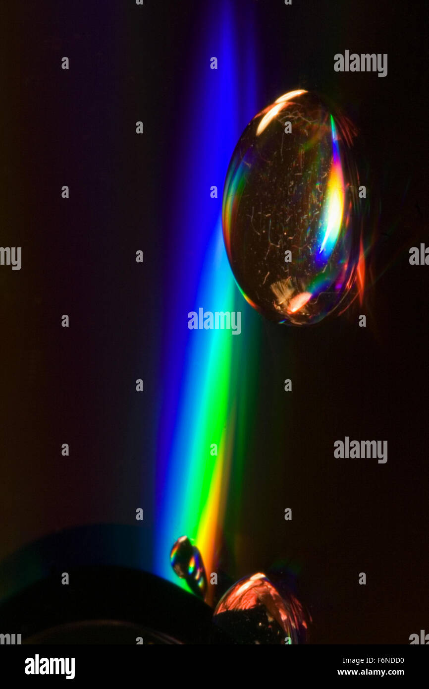 abstract rainbow drop in a plastic cd material Stock Photo - Alamy