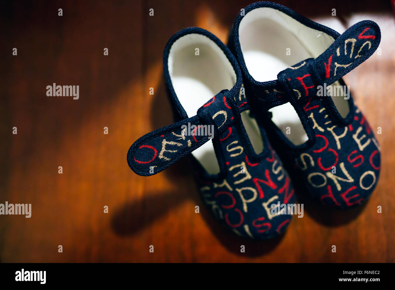 Toddlers' colorful shoes Stock Photo Alamy