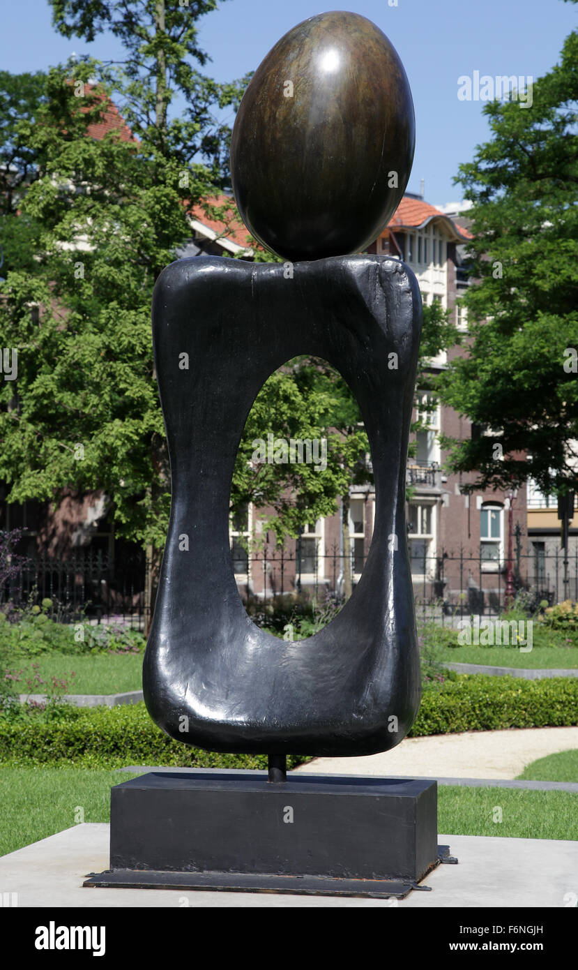 The Eternal Feminine Femme monument 1970 by Joan Miró at the Rijksmuseum Amsterdam Stock Photo
