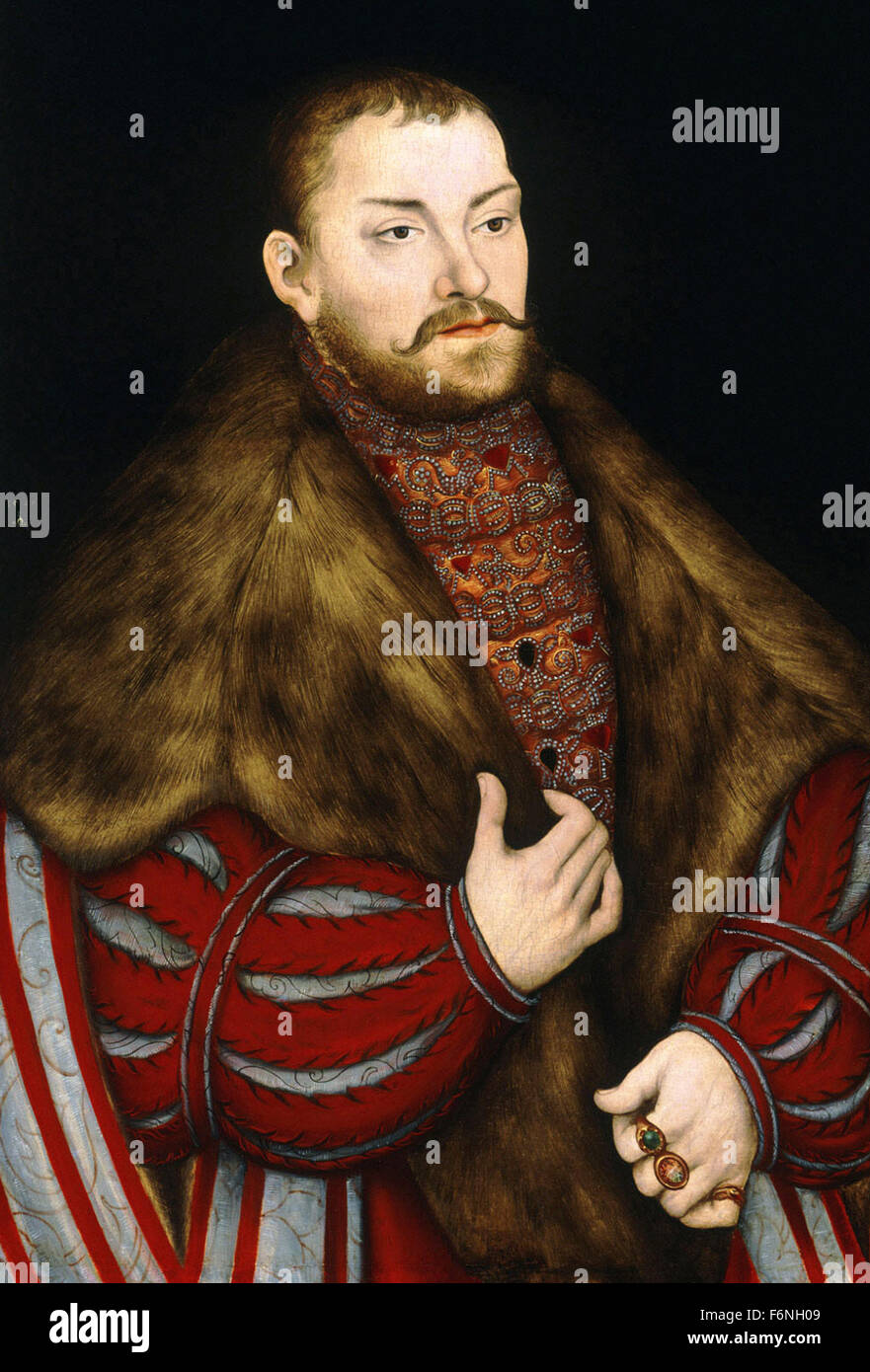 Lucas Cranach the Elder - Portrait of Joachim II, Elector of Brandenburg Stock Photo