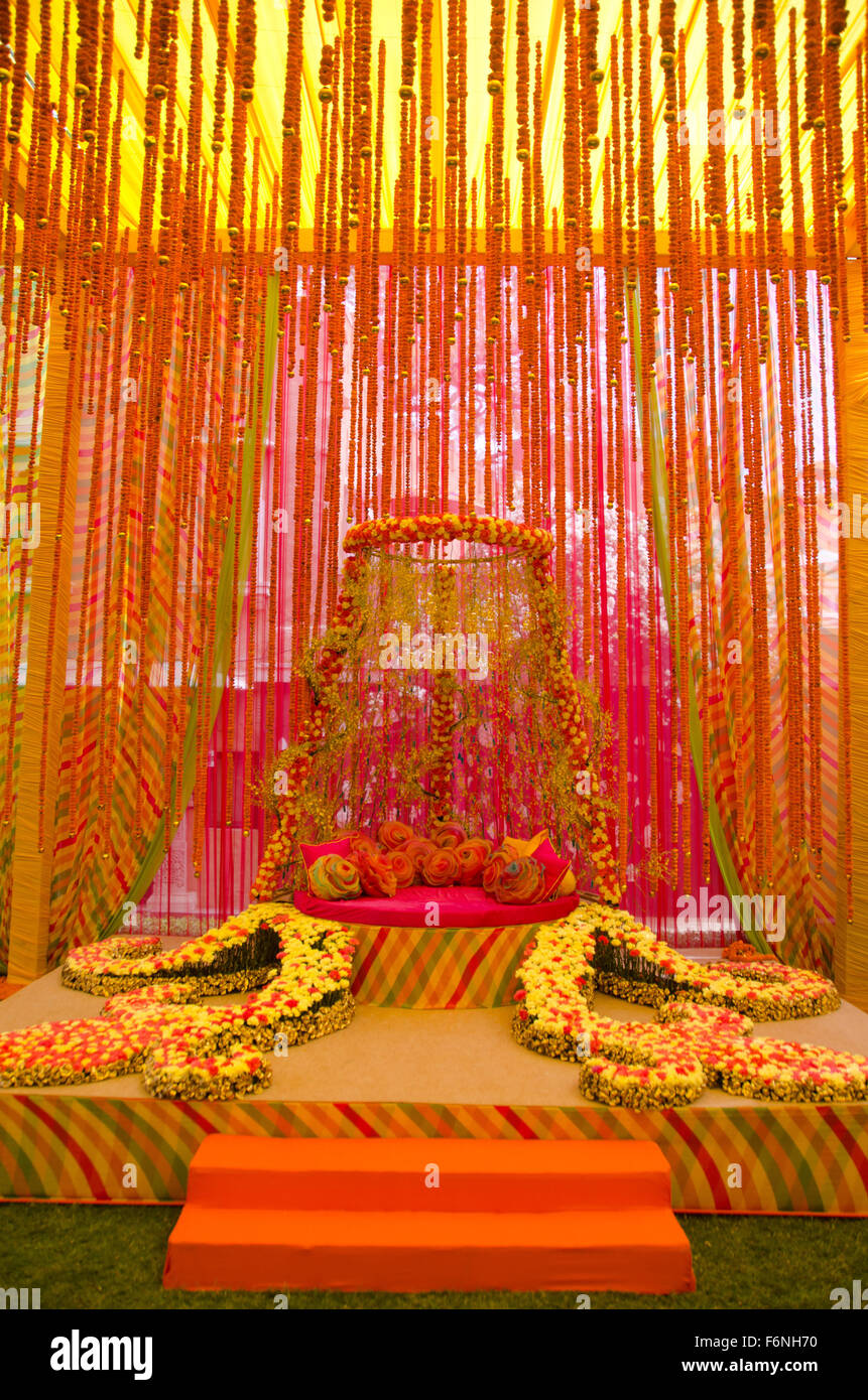 Wedding decorated hall, jodhpur, rajasthan, india, asia Stock Photo Alamy