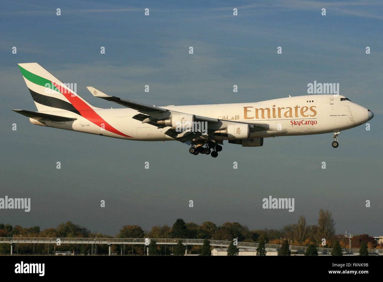 EMIRATES SKY CARGO 747 FREIGHTER Stock Photo