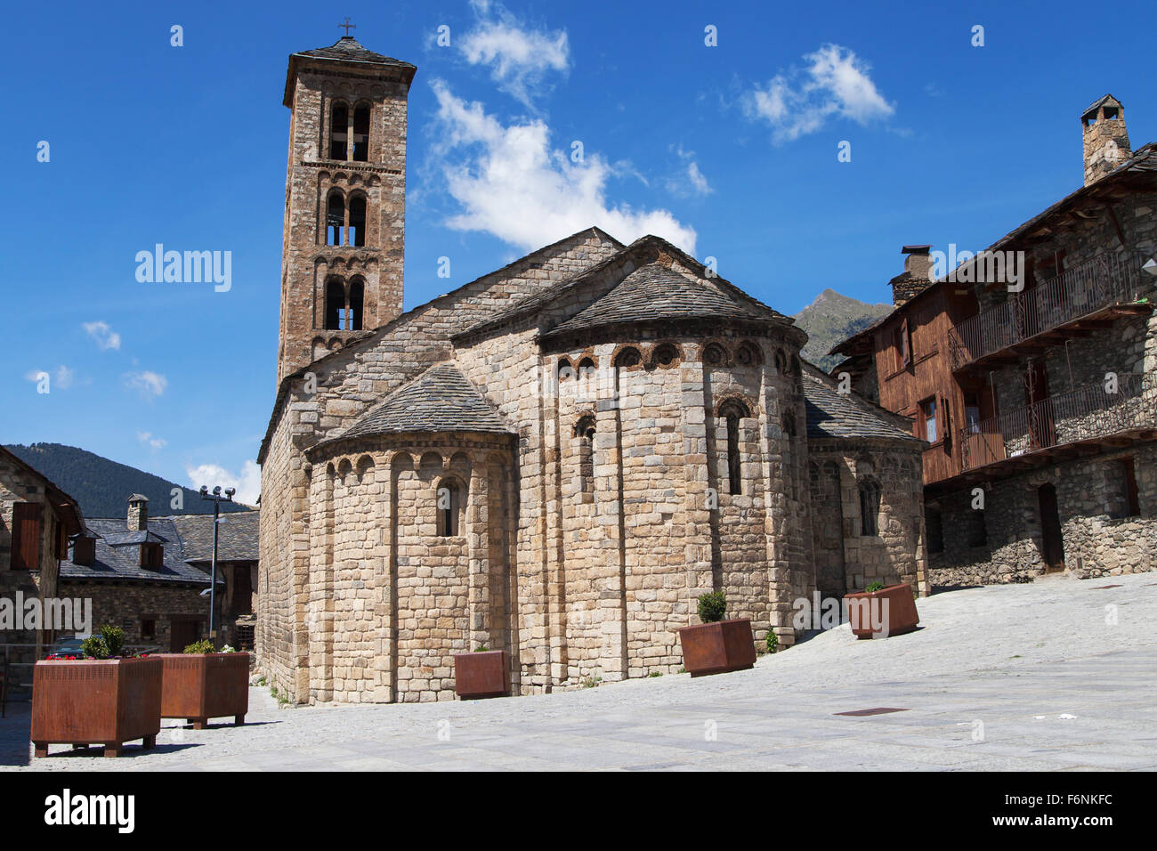 Santa Maria church in Taull, Lleida, Catalonia. Stock Photo
