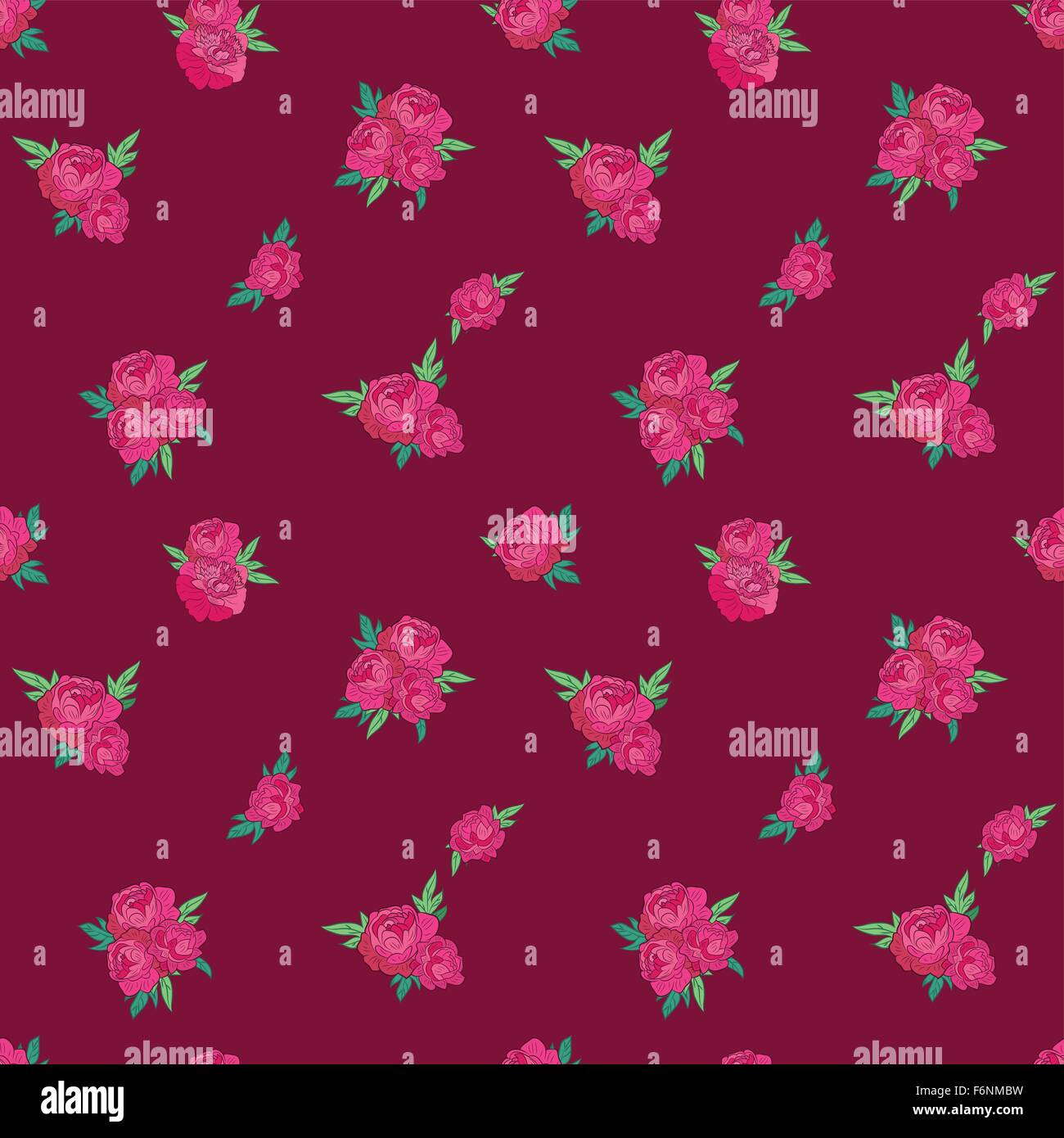 Seamless pattern with pink peonies Stock Vector Image & Art - Alamy