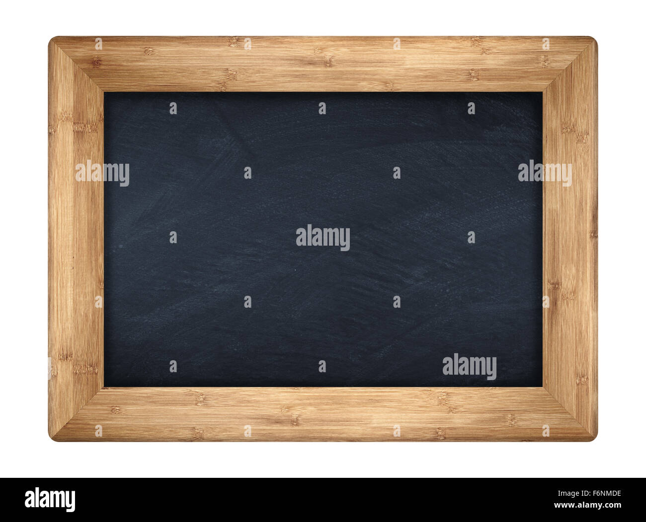 little blackboard with wooden bamboo frame Stock Photo
