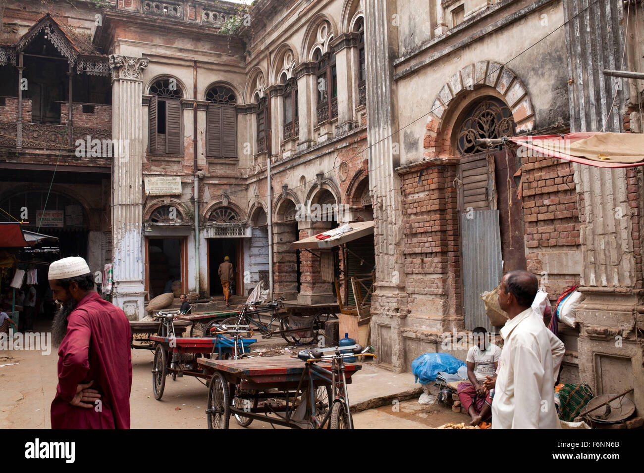 DHAKA, BANGLADESH 17th November: View of old building Ruplal House in Old Dhaka on November 17, 2015. Ruplal House is a grand 19 Stock Photo