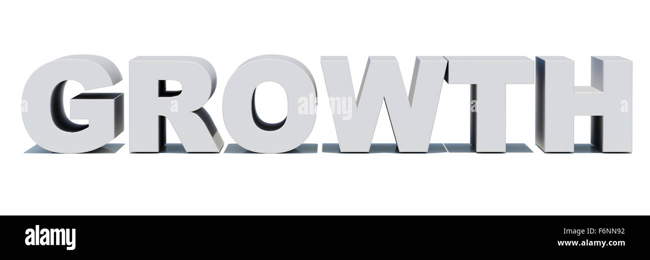 Word growth on white Stock Photo Alamy