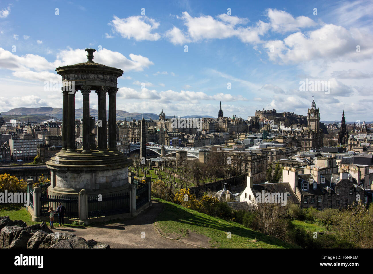 Calton Hill Edinburgh view of city Stock Photo