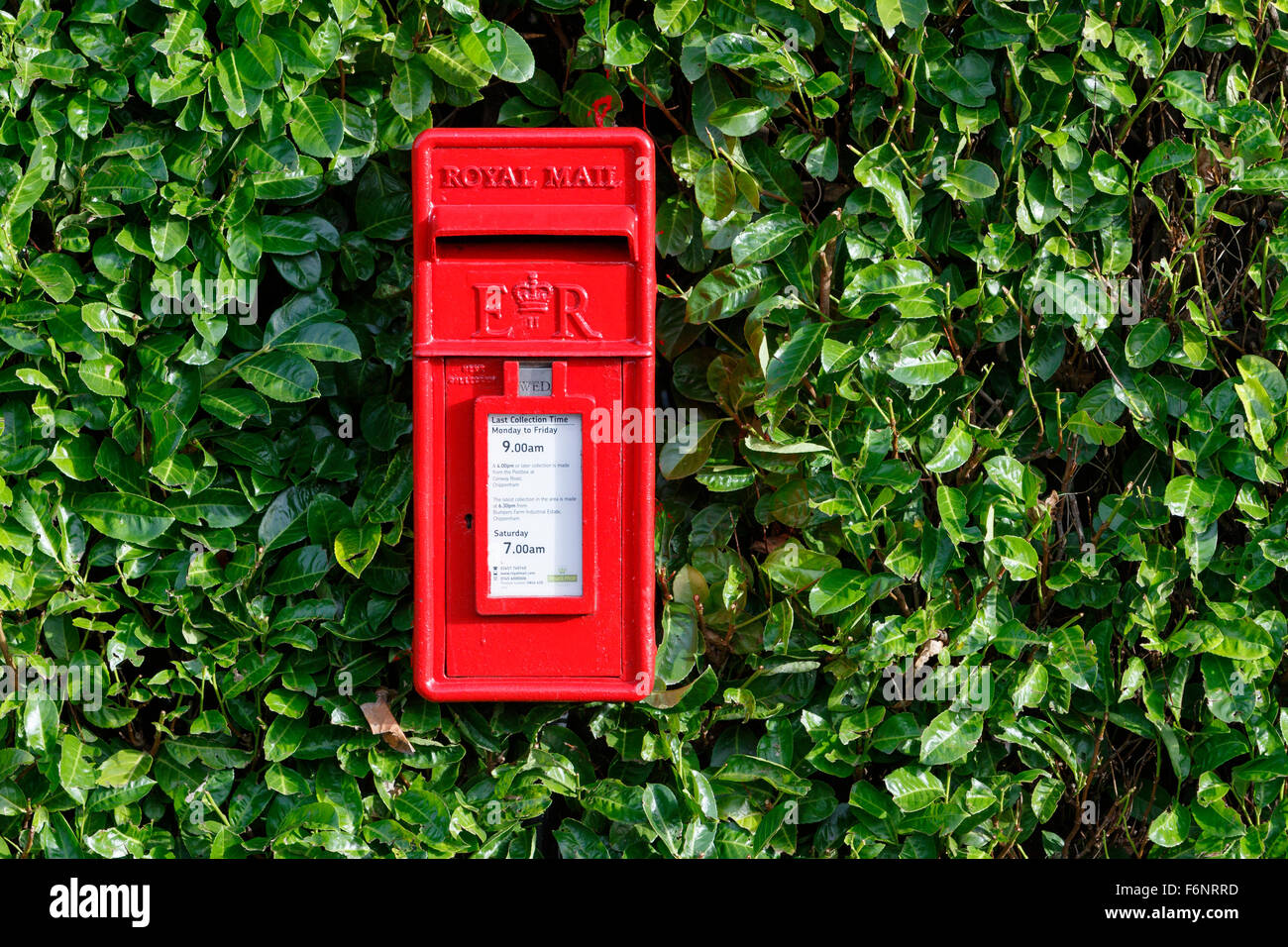 A red Royal Mail post box is pictured in Chippenham,Wiltshire Stock