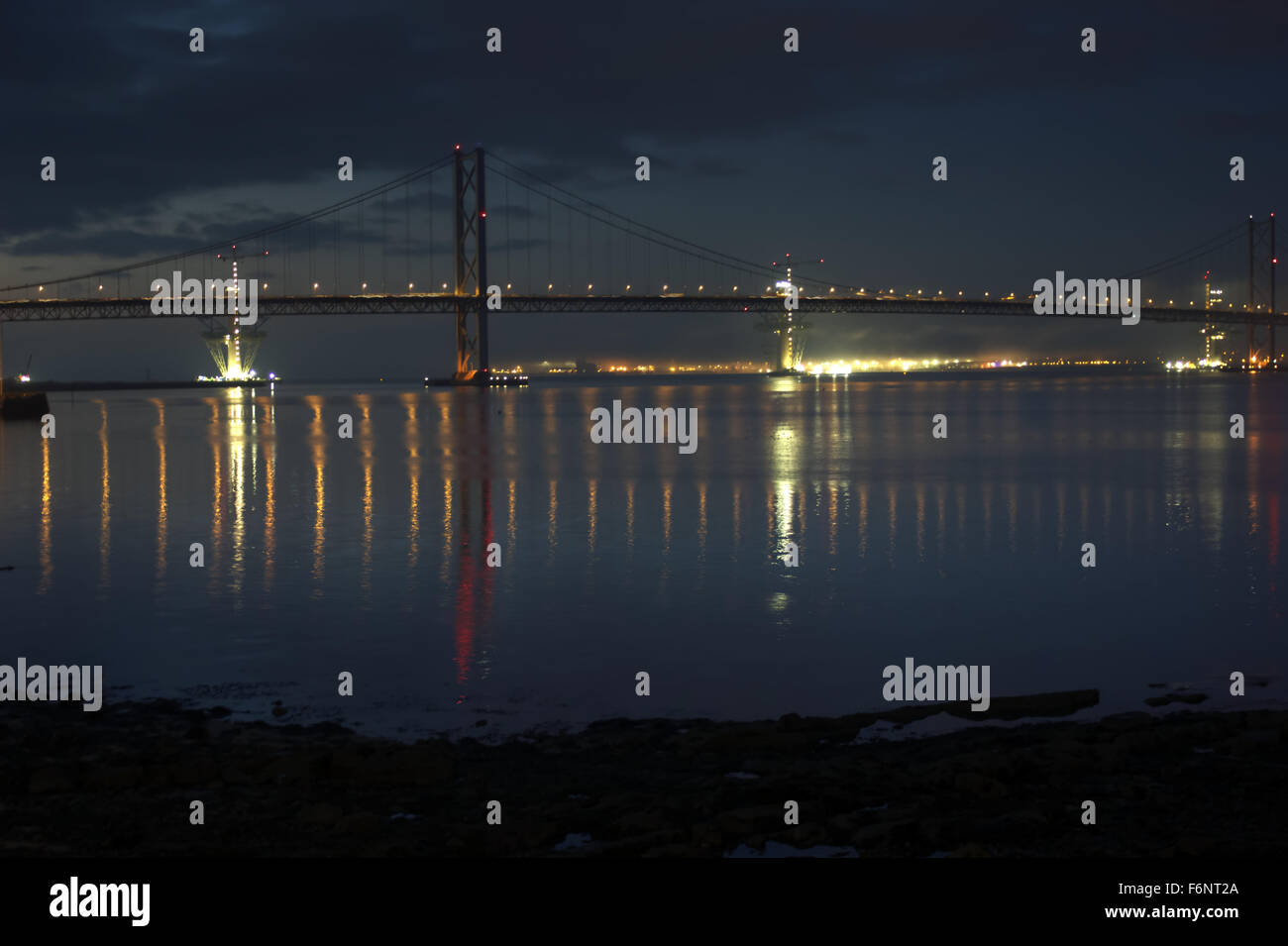 Forth road bridge and queensferry crossing Stock Photo