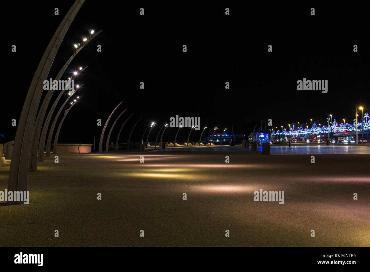 blackpool pleasure beach at night Stock Photo