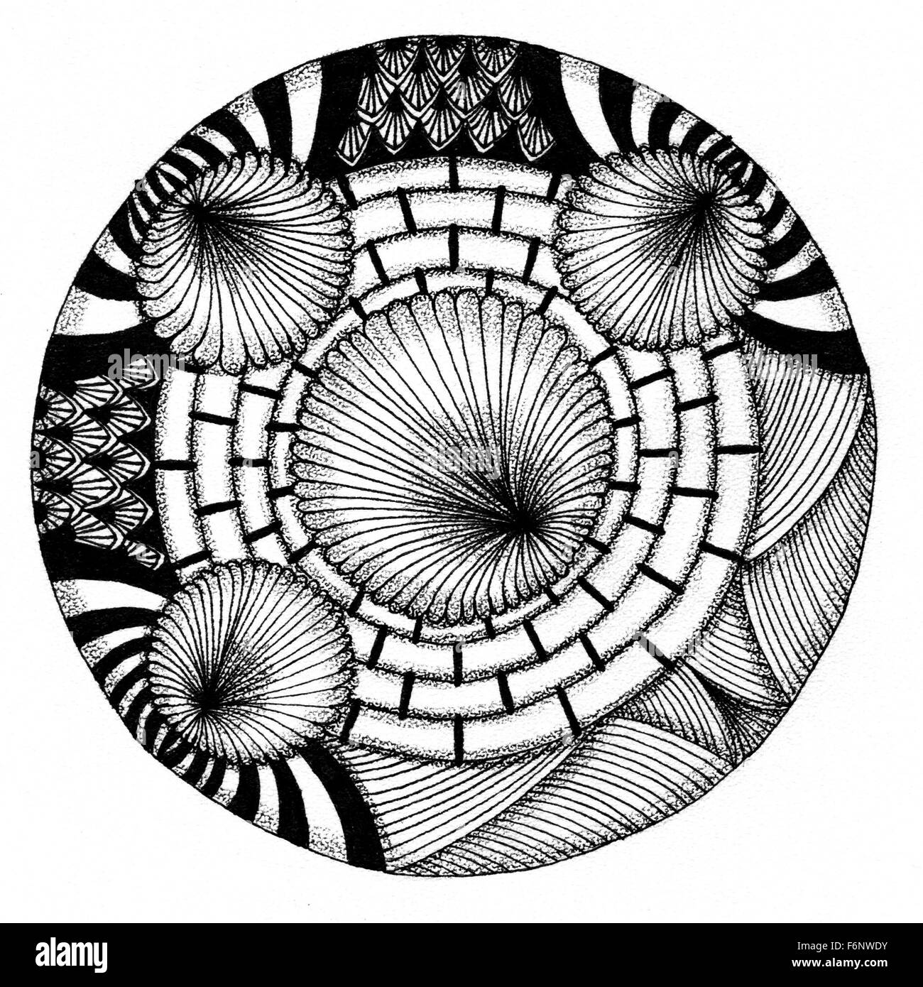 Zendala mandala zentangle Cut Out Stock Images & Pictures Alamy