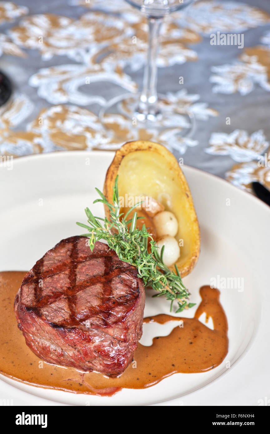 grilled beef steak Stock Photo - Alamy