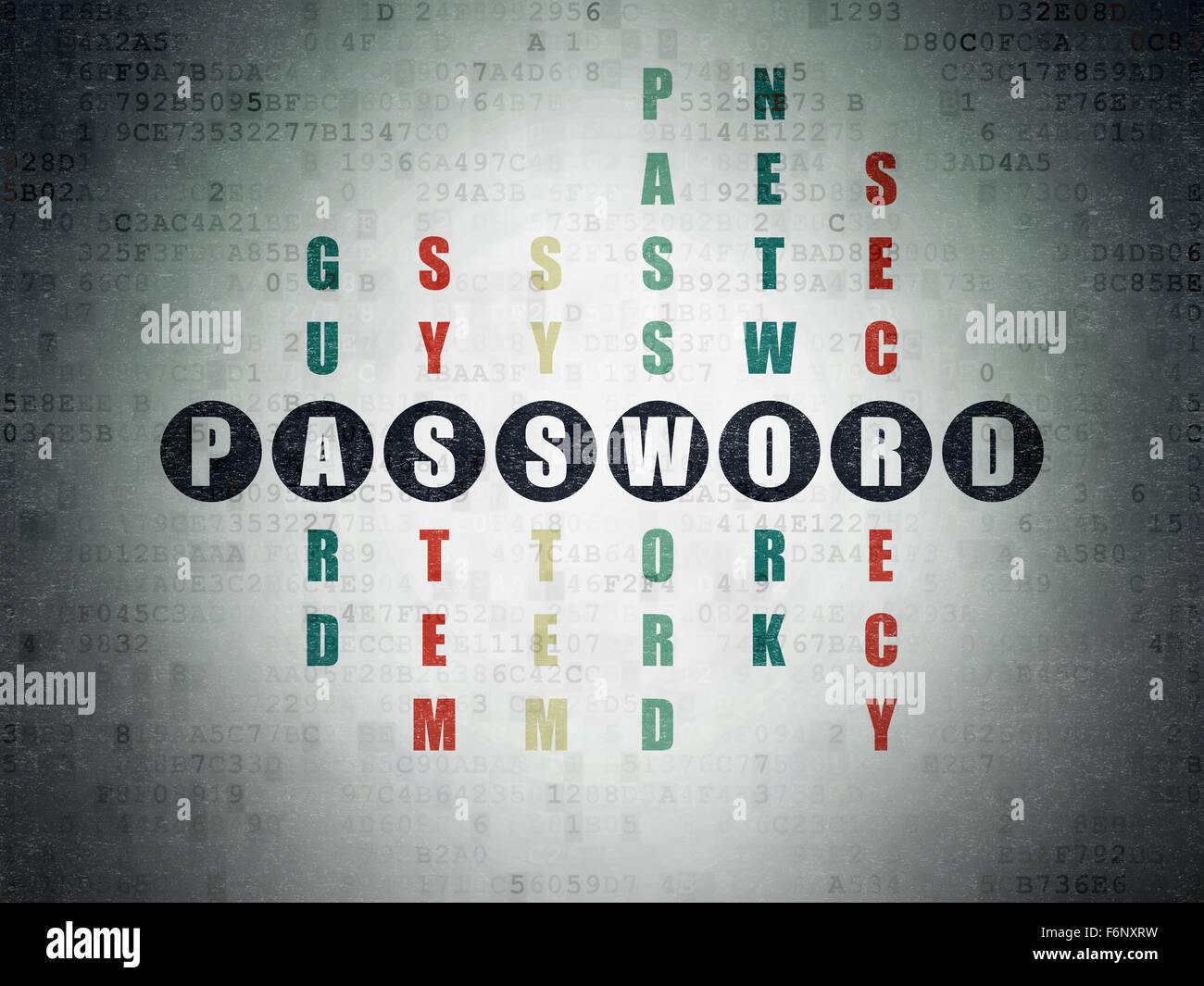 Protection concept Password in Crossword Puzzle Stock Photo Alamy