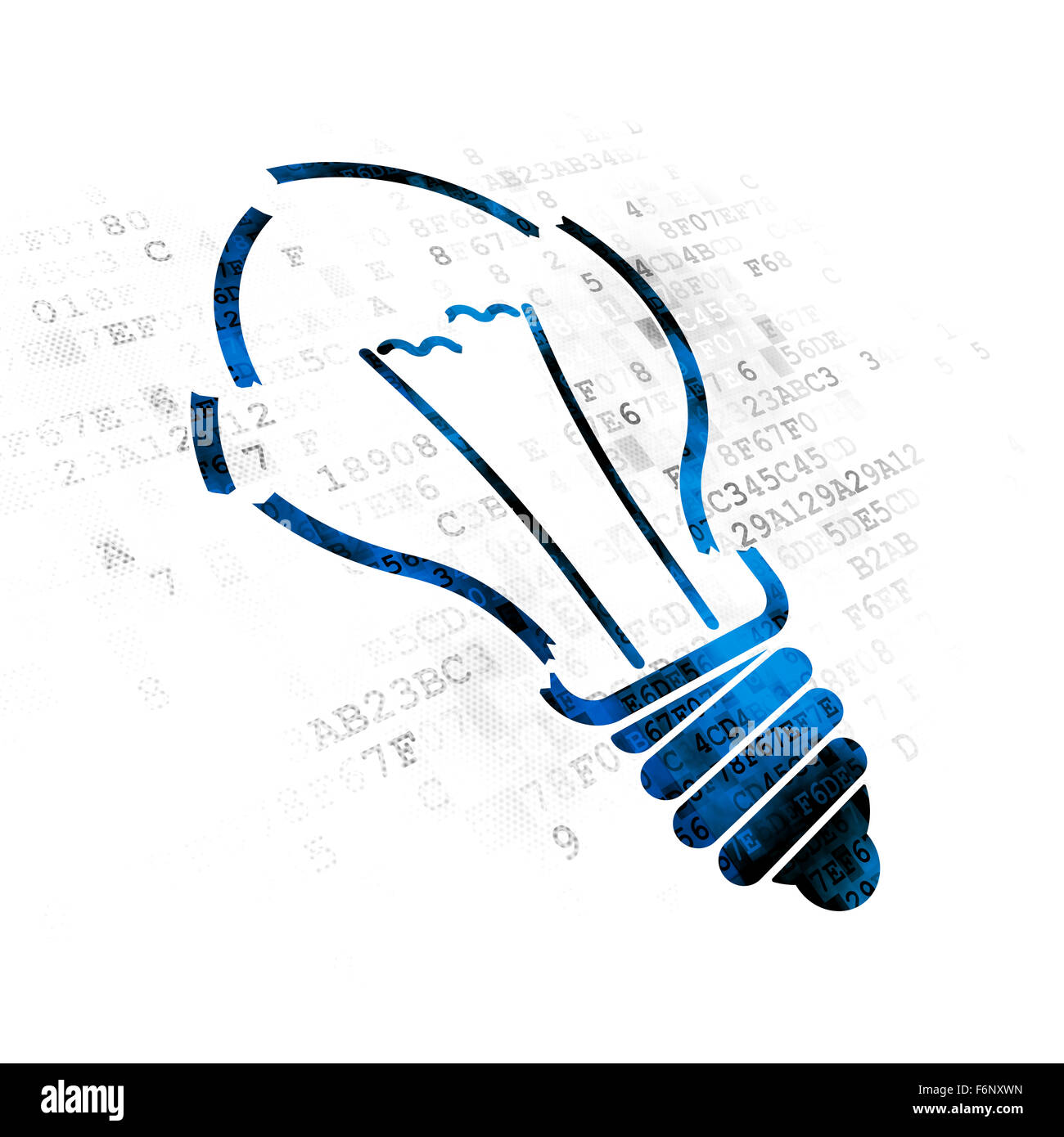 Finance concept: Light Bulb on Digital background Stock Photo - Alamy