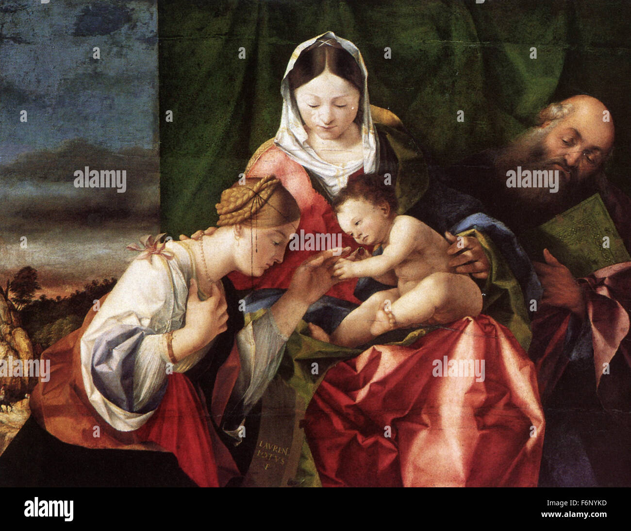 Lorenzo Lotto - The Mystic Marriage of St. Catherine Stock Photo - Alamy