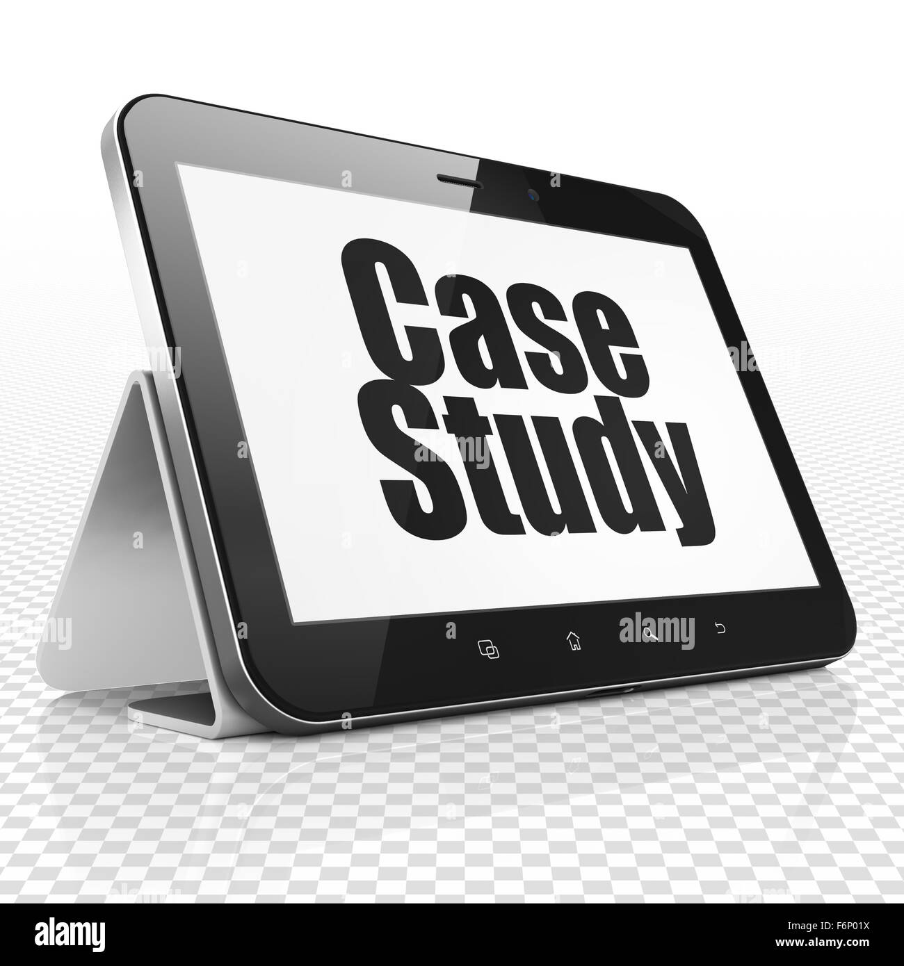 Learning concept: Tablet Computer with Case Study on display Stock ...