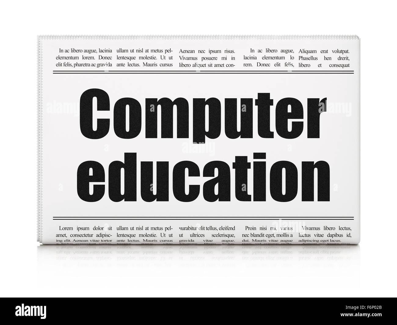 Education concept: newspaper headline Computer Education Stock Photo ...
