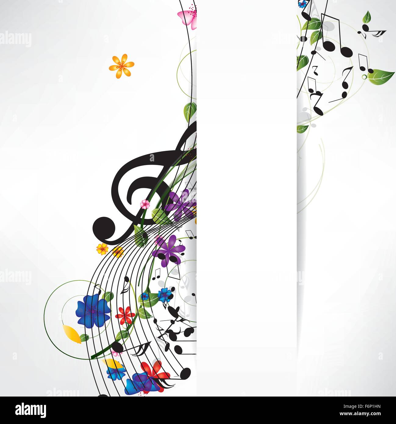 abstract musical background with notes Stock Vector Image & Art - Alamy