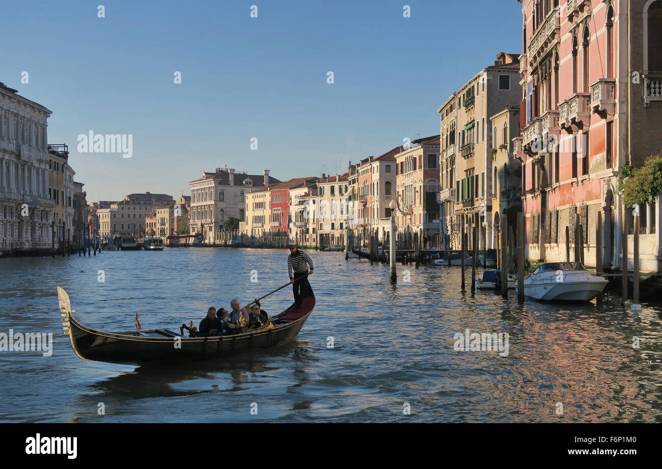 Gondola on the Grand Canal, Venice Stock Photo - Alamy
