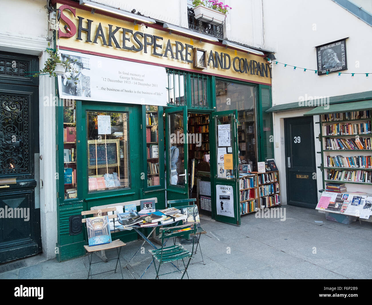 Paris, FranceJune 23,2012 Famous Shakespeare and Company bookstore