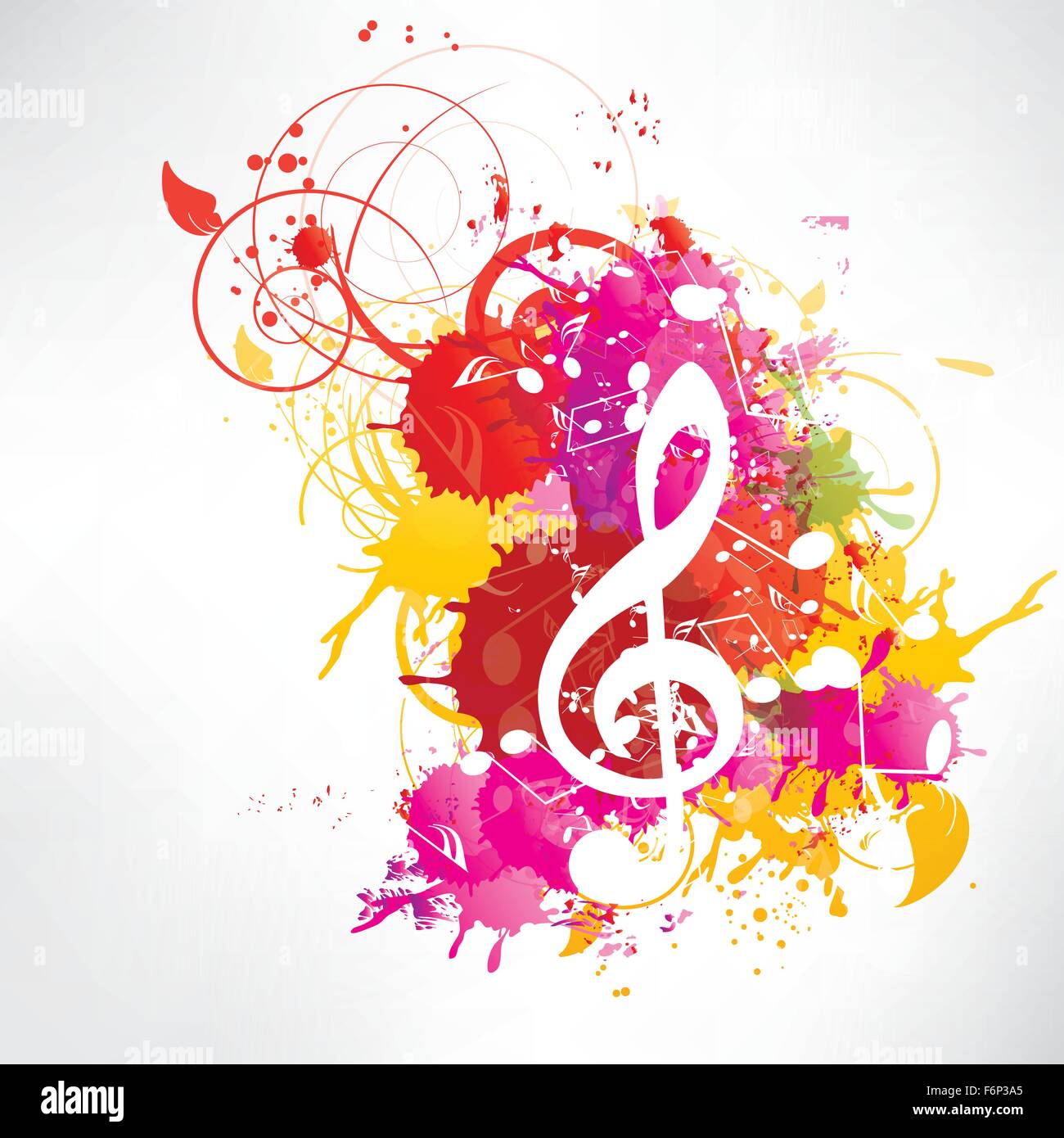 Splatter Musical Notes Musical notes abstract motion background Stock Vector Images - Alamy