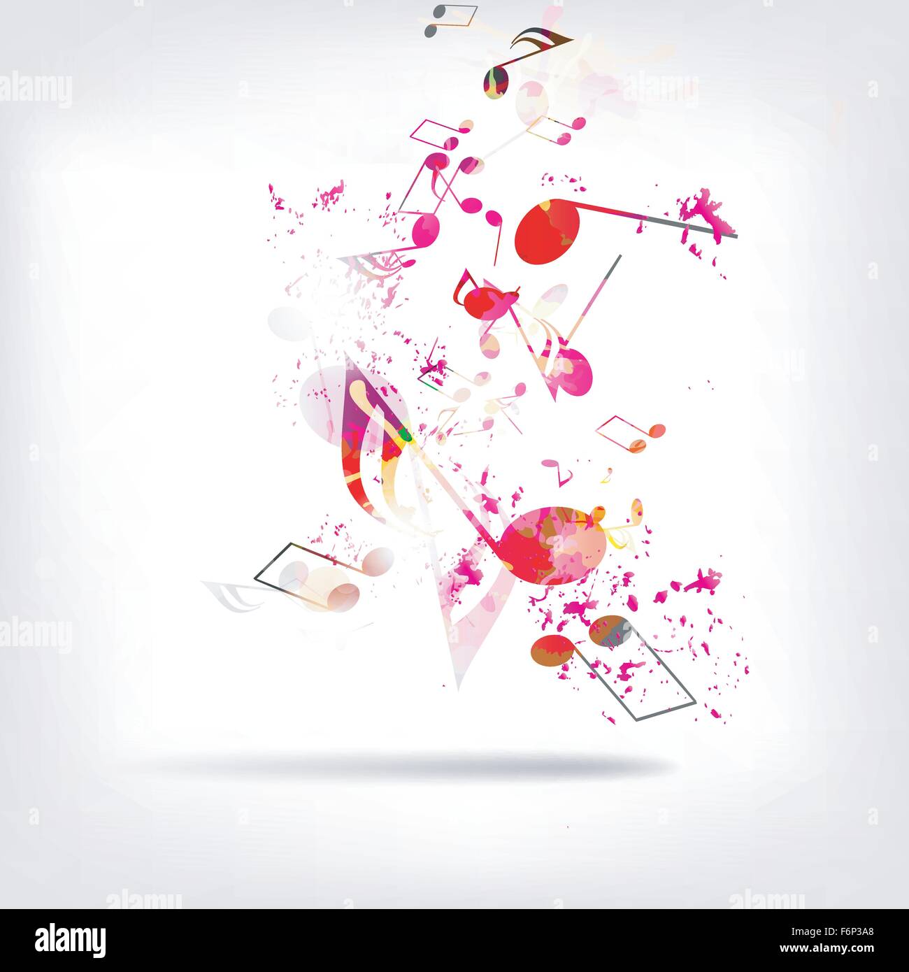 abstract musical background with notes Stock Vector Image & Art - Alamy