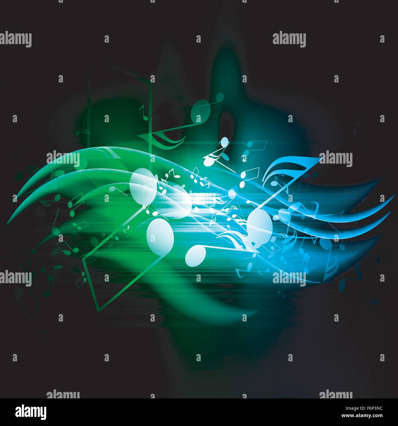 abstract musical background with notes Stock Vector Image & Art - Alamy