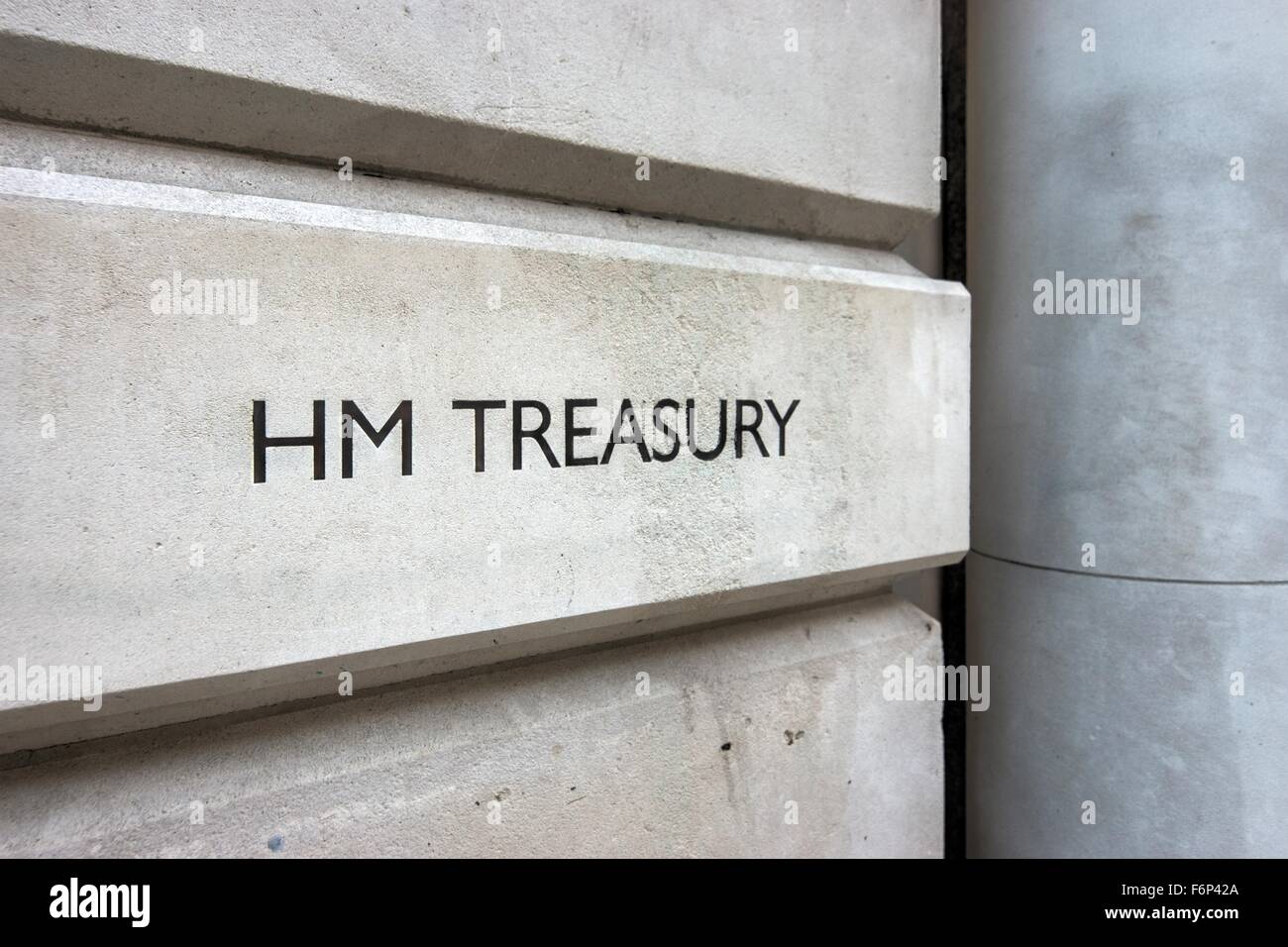 HM Treasury  Whitehall  The Treasury Stock Photo