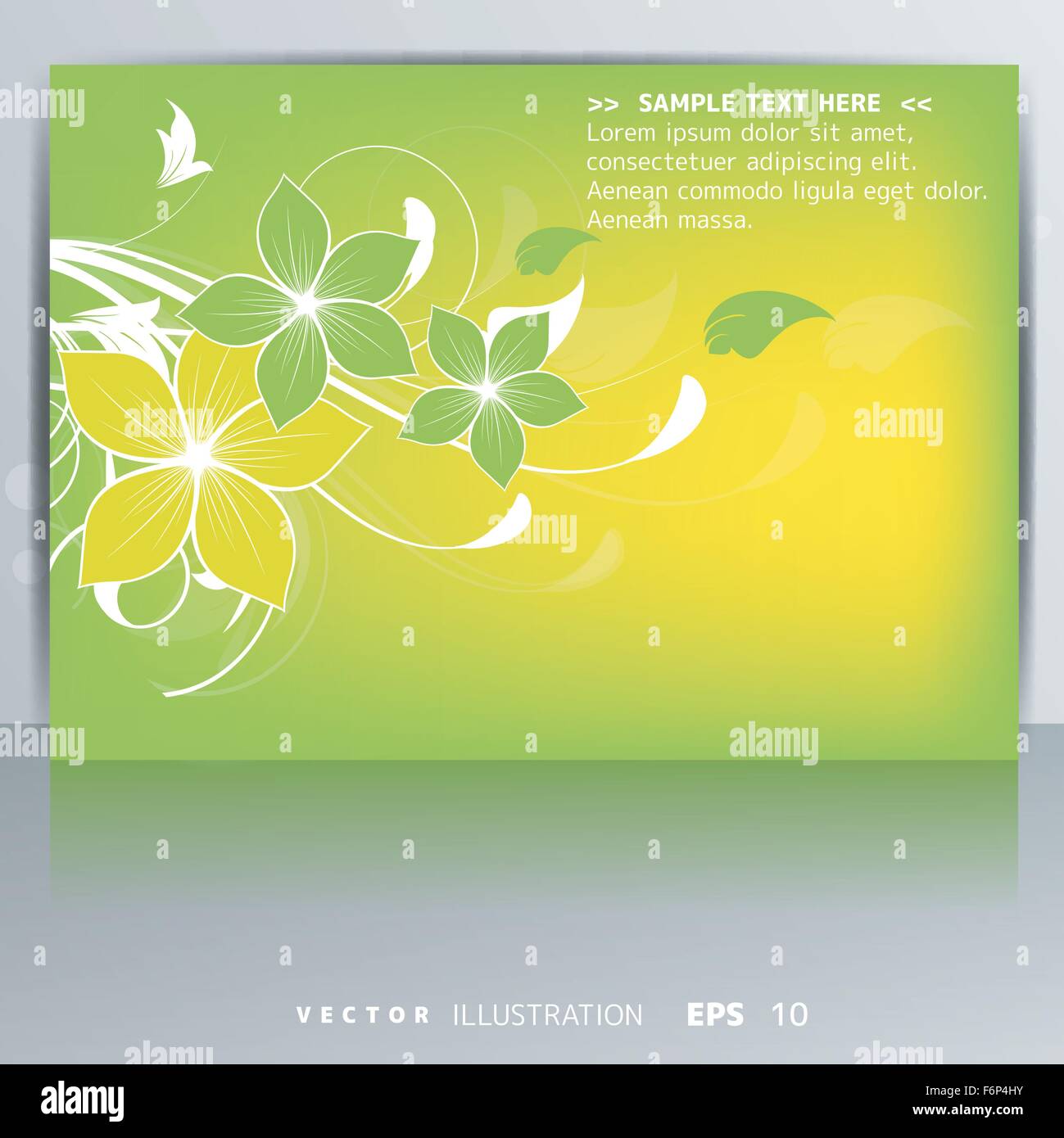 Abstract card with floral background Stock Vector Image & Art - Alamy