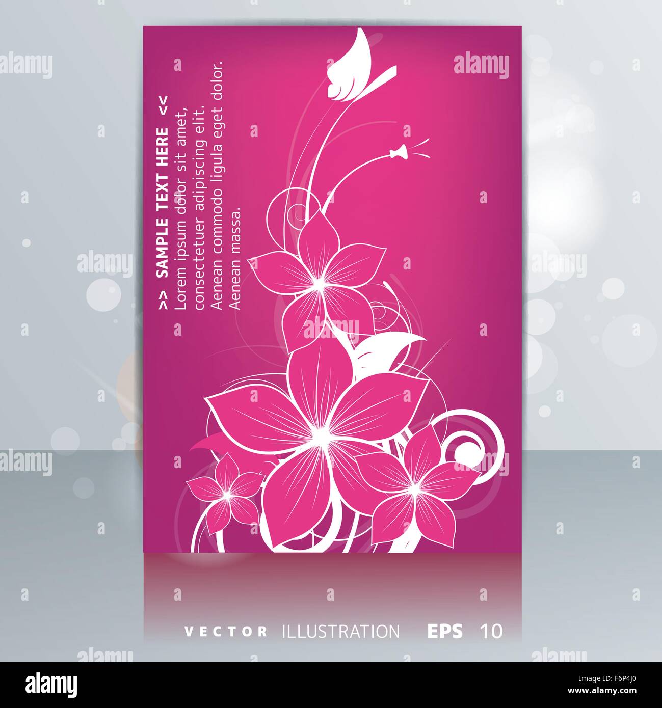Abstract card with floral background Stock Vector Image & Art - Alamy