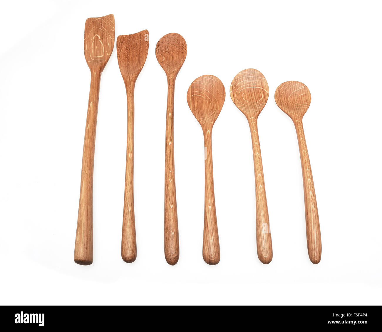 Hand crafted wooden spoons Stock Photo