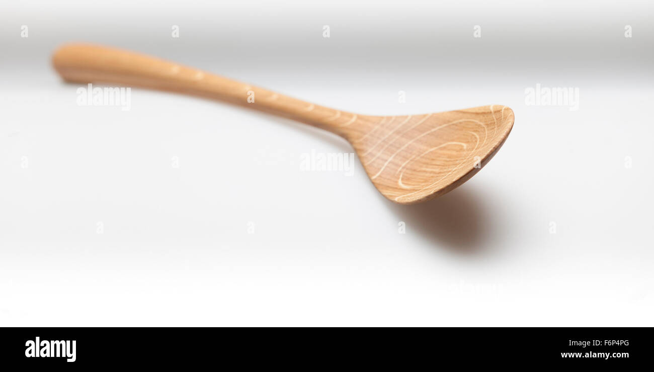 Handcrafted wooden spoon Stock Photo