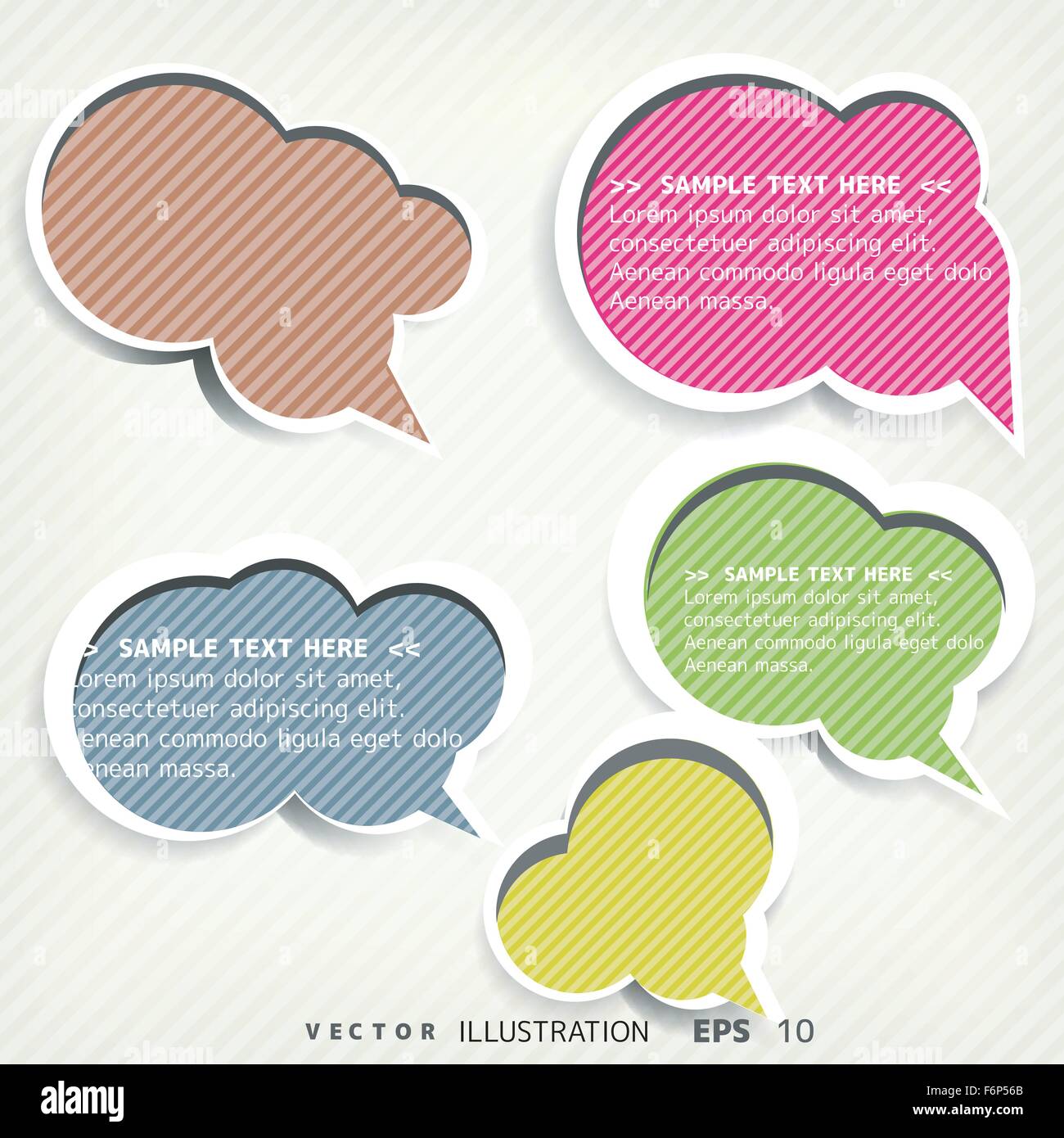 Paper origami speech bubble. Colored blank for text Stock Vector Image ...