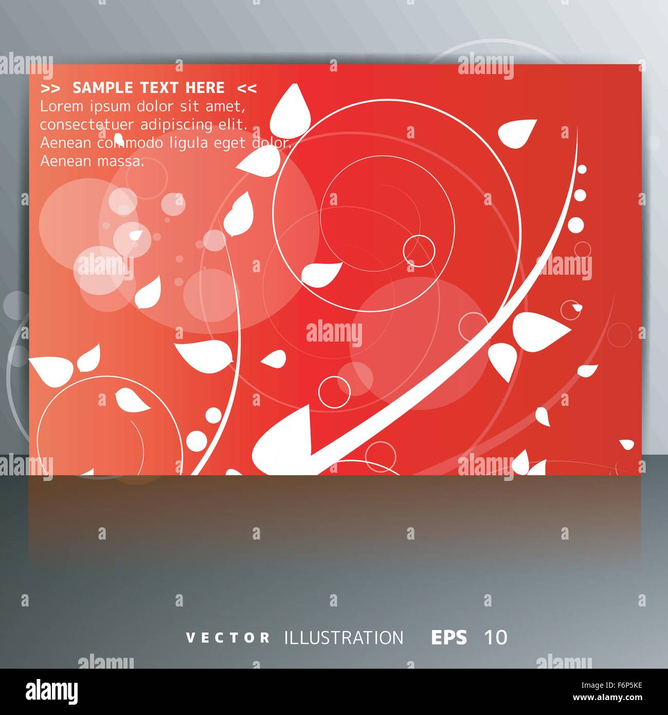Abstract card with floral background Stock Vector Image & Art - Alamy