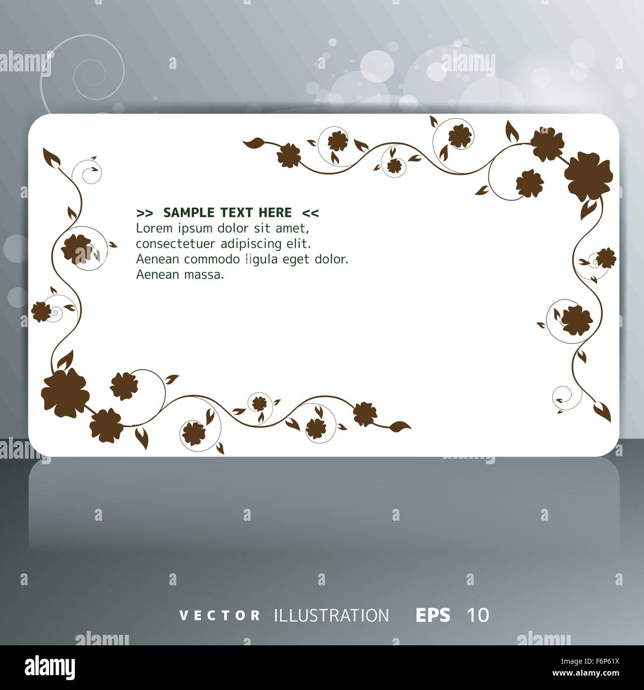 Abstract card with floral background Stock Vector Image & Art - Alamy