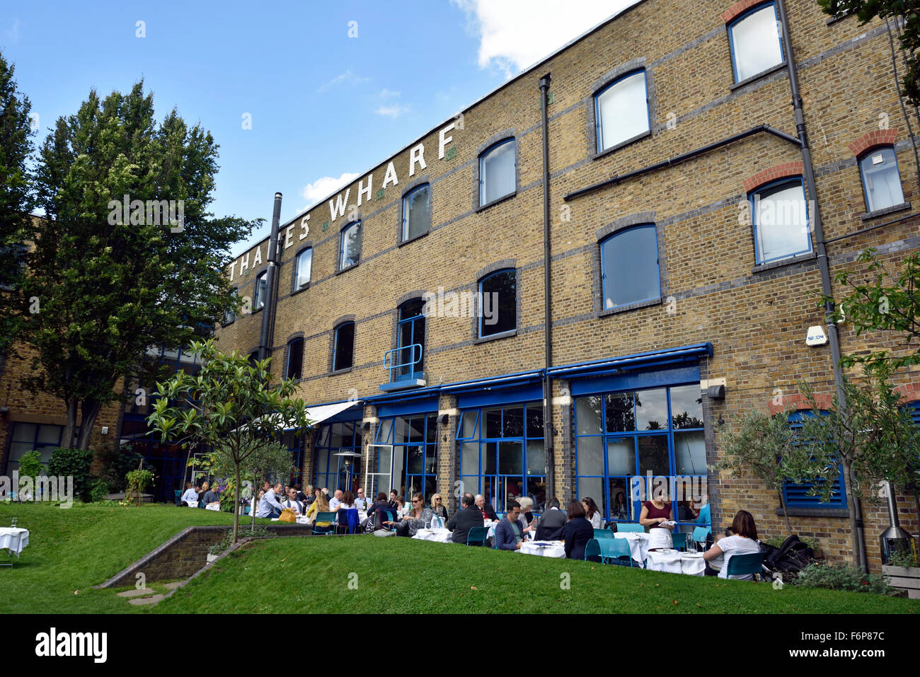 The River Café, Thames Wharf, London Borough of Hammersmith and Fulham, England Britain UK Stock Photo