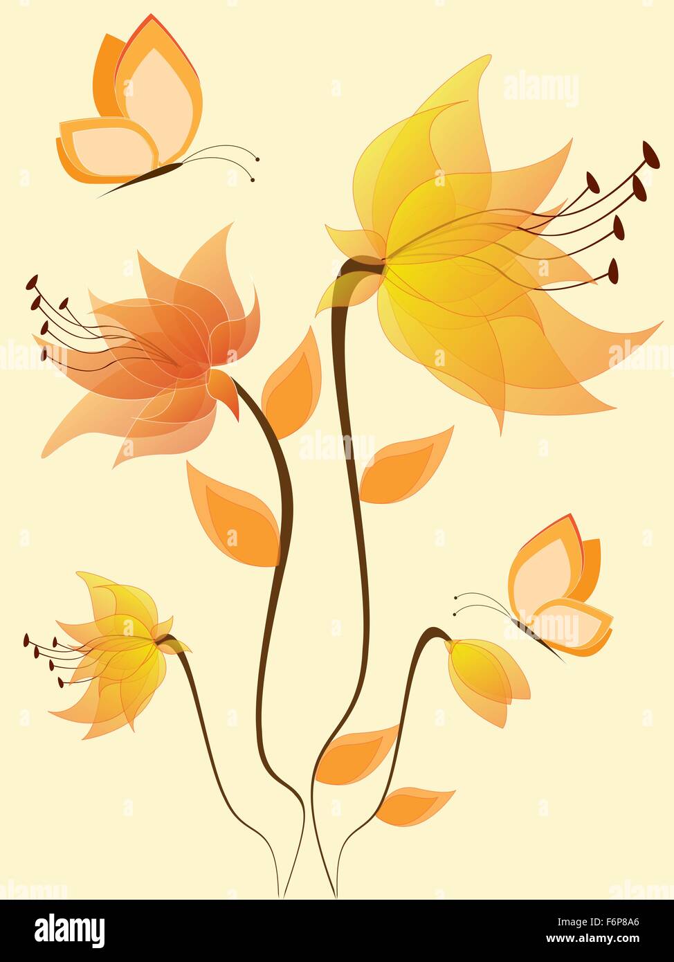 Floral background with flowers Stock Vector Image & Art - Alamy