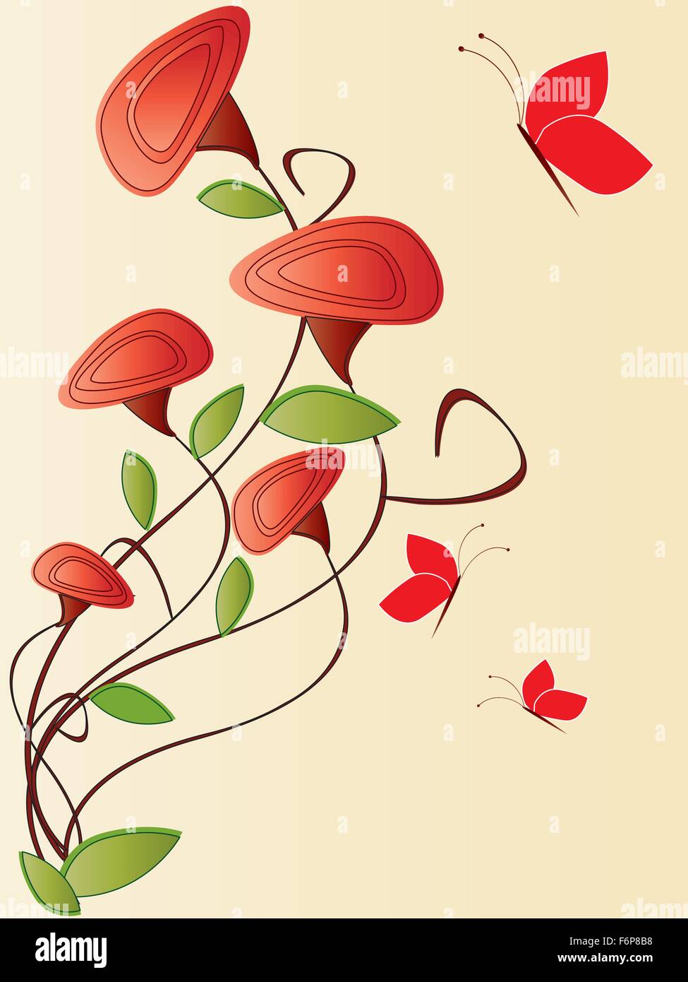 Floral background with flowers Stock Vector Image & Art - Alamy