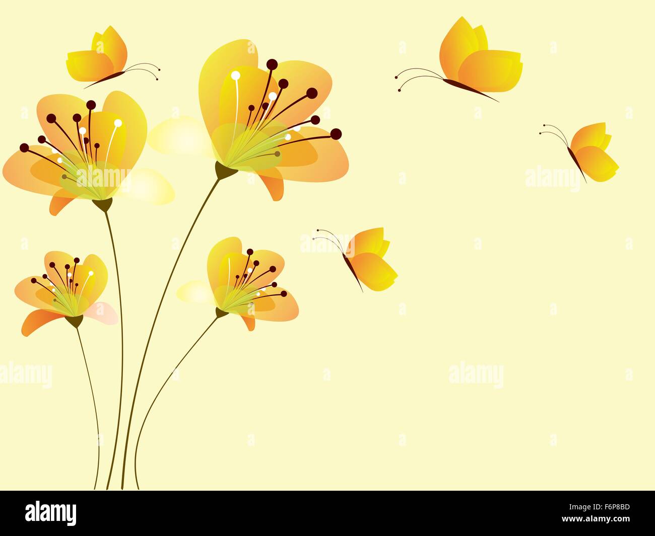 Floral background with flowers Stock Vector Image & Art - Alamy